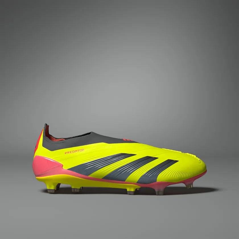 adidas Predator Elite Laceless FG Firm Ground Soccer Cleat - Solar Yellow/Core Black/Solar Red