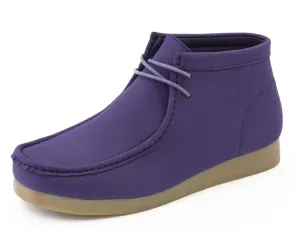 Amali Jason2 Men’s High Top Sneakers Purple Vegan Suede