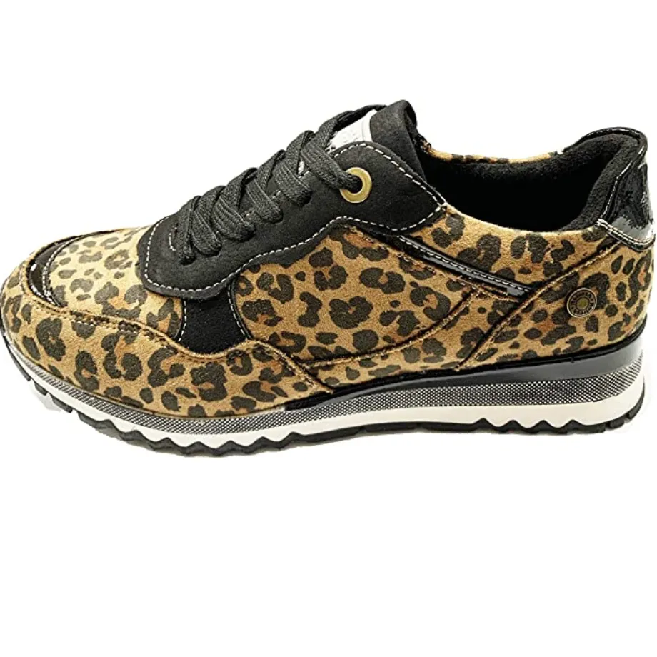 Refresh Womens Fashion Trainers - Leopard Print