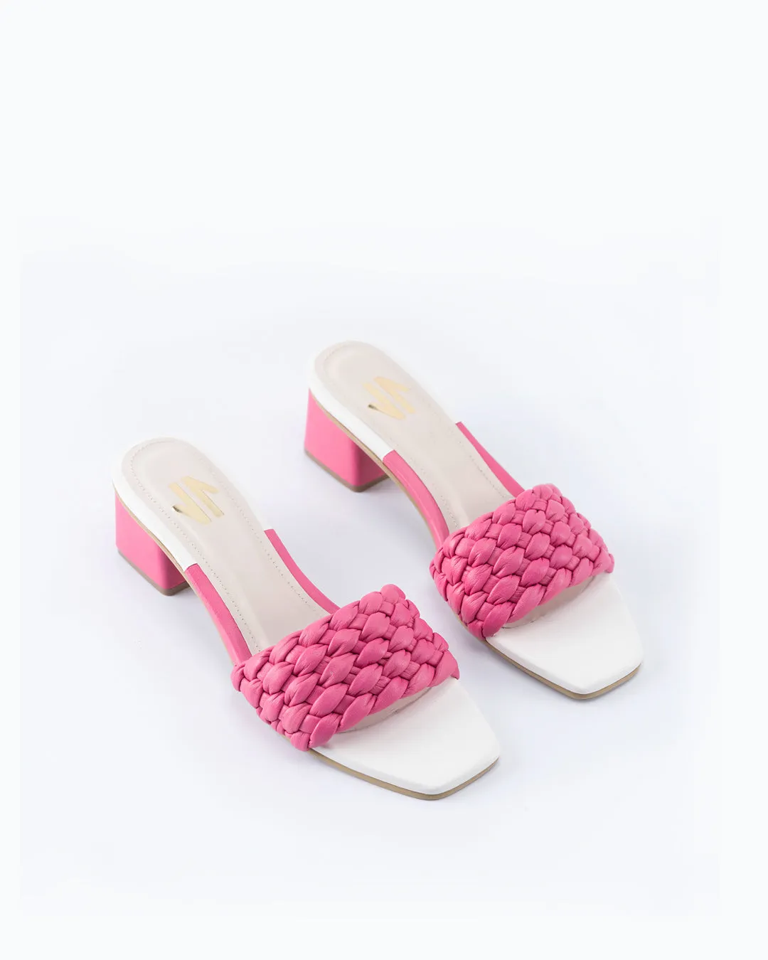 Silvia Cobos Luli Weaved Heel Mule Pink
